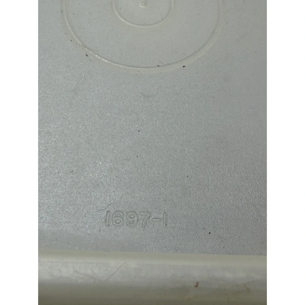 Tupperware Cracker Stayer Canister Cream Rectangle 1696 7 with Tray and Lid